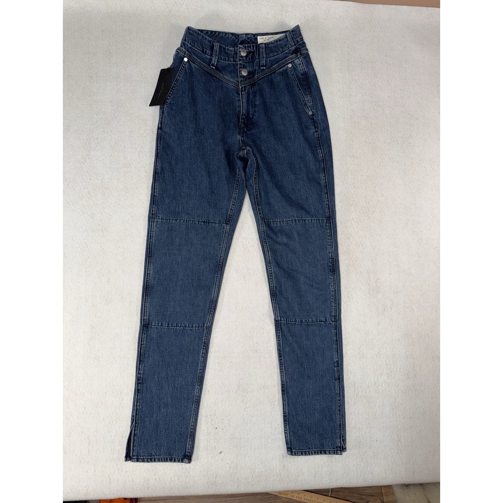 RAG & BONE NY Clean Vincent Mia Yoke Blue Jeans Women Size 24 NWT Original $275